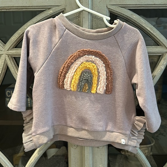 Oh Baby! Rainbow Crew Neck Sweatshirt Size 2 - Picture 1 of 4